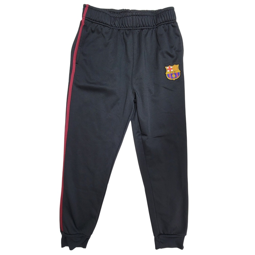 FC Barcelona Mens Black Tracksuit Jogger Pants Soccer Training Large Official‎